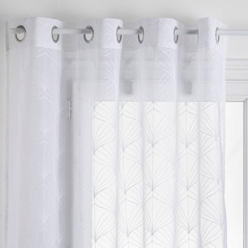 Atmosphera - Gardine Mia - weiß - 140x240 cm - Weiß von ATMOSPHERA CREATEUR D'INTERIEUR
