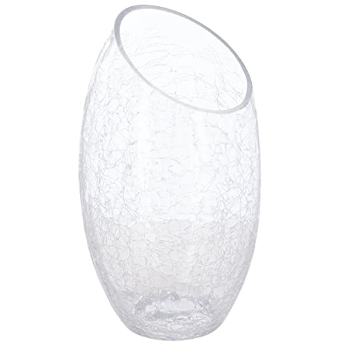 Atmosphera - Gewölbte Vase - Craquelé-Glas - H23 cm - Transparent von ATMOSPHERA CREATEUR D'INTERIEUR