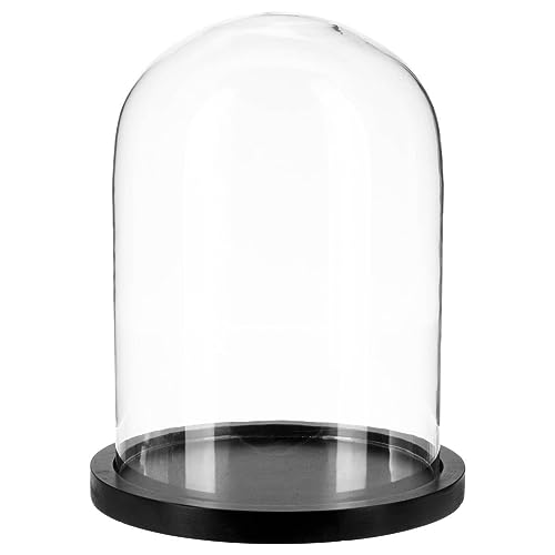 Atmosphera - Glocke - Glas und Holz - transparent - H29-5 cm - Transparent von ATMOSPHERA CREATEUR D'INTERIEUR