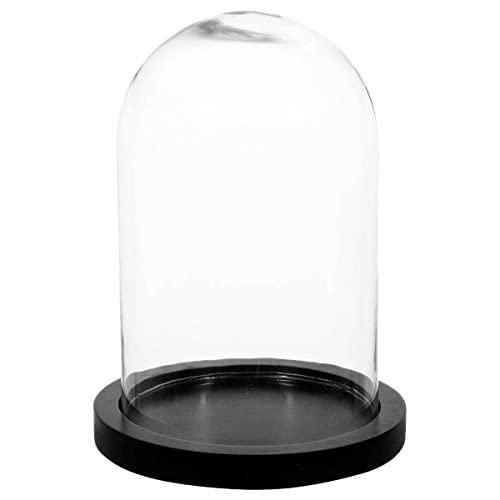 Atmosphera - Glocke - Glas und Holz - transparent - H26 cm - Transparent von ATMOSPHERA CREATEUR D'INTERIEUR