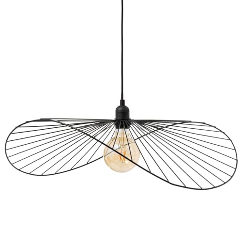 Atmosphera Hängeleuchte Adelia, Metall, Schwarz, Glamour, 40 W, verstellbares Kabel, 80 cm, Wohnzimmer, Küche, Büro, Schlafzimmer Atmosphera Hängeleuchte Adelia, Metall, Schwarz, Glamour, 40 W, verstellbares Kabel, 80 cm, Wohnzimmer, Küche, Büro, Schlafzimmer von ATMOSPHERA CREATEUR D'INTERIEUR