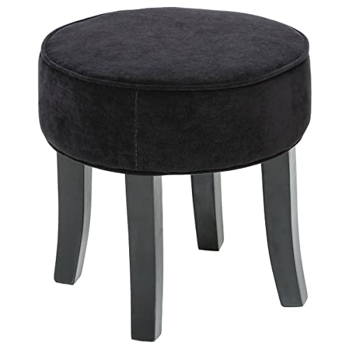 Atmosphera - Hocker Adriel schwarz - Schwarz von ATMOSPHERA CREATEUR D'INTERIEUR