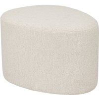 Atmosphera - Beiger Pouf mit organischen Formen estria, 58 x 47 x 38 cm von ATMOSPHERA