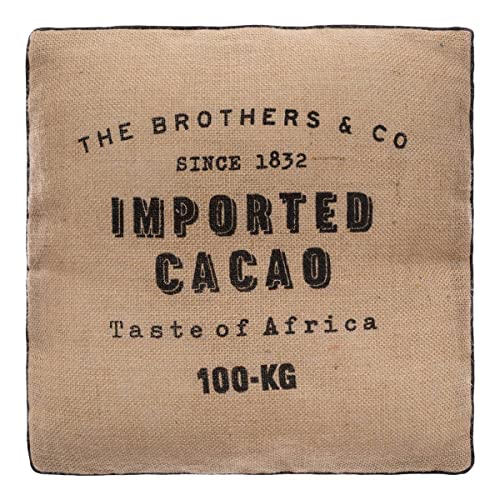 Atmosphera - Bodenkissen Cacao aus Jute 40 × 40 cm - Kastanienbraun von ATMOSPHERA CREATEUR D'INTERIEUR