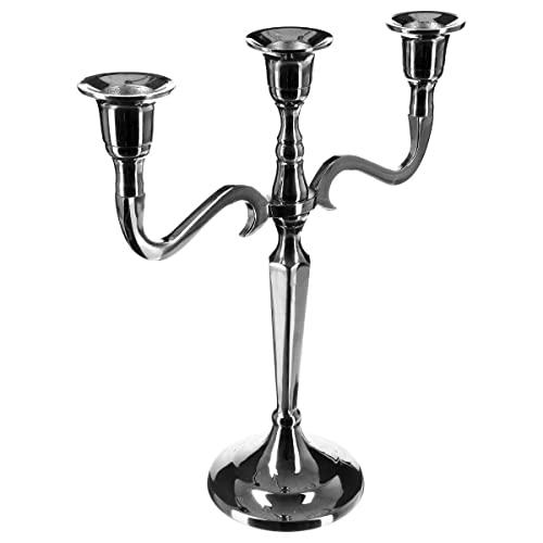 Atmosphera - Kerzenhalter mit 3 Köpfen - Metall - Silber - H27 cm - Silber Atmosphera - Kerzenhalter mit 3 Köpfen - Metall - Silber - H27 cm - Silber von ATMOSPHERA CREATEUR D'INTERIEUR
