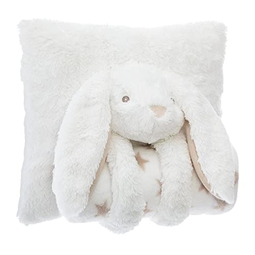 Atmosphera - Kinder-Plaidkissen Hase - weiß 35 × 35 cm - Model 2 von ATMOSPHERA CREATEUR D'INTERIEUR