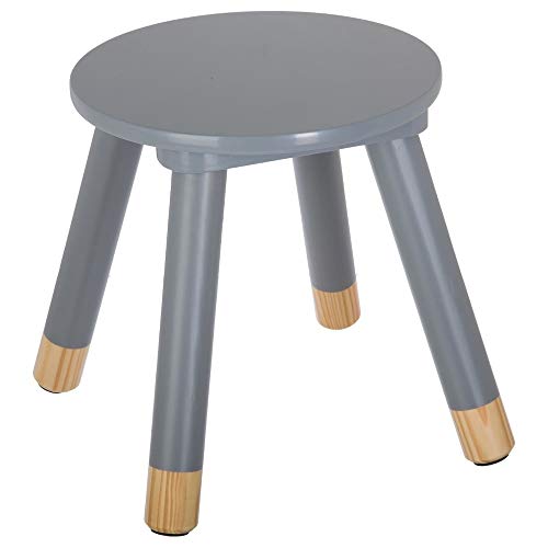 Kinderhocker Douceur - grau H 27 cm - Grau - Atmosphera créateur d'intérieur von ATMOSPHERA CREATEUR D'INTERIEUR