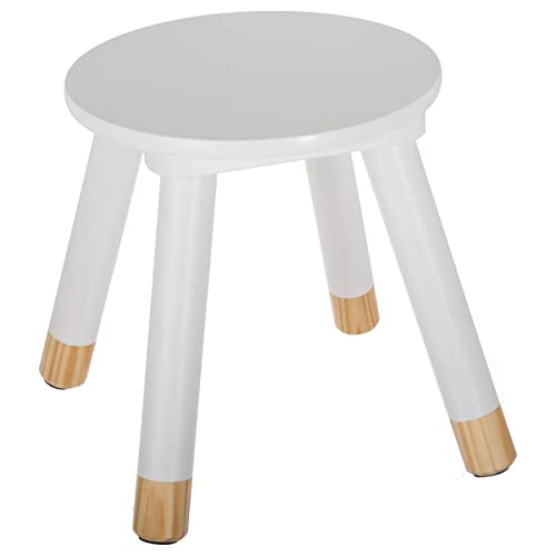 Atmosphera - Kinderhocker Douceur - weiß H 27 cm - Weiß von ATMOSPHERA CREATEUR D'INTERIEUR