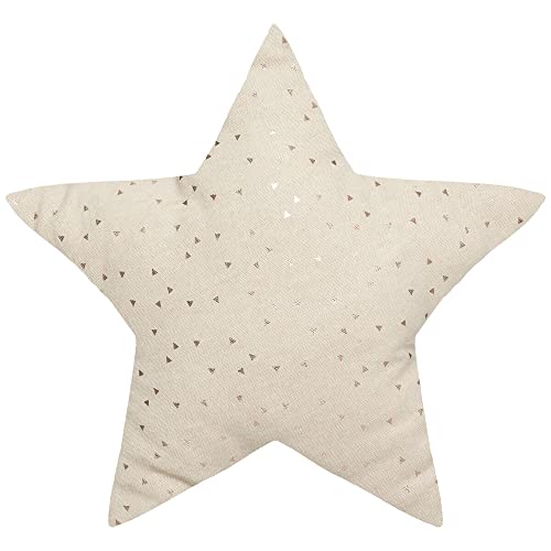 Atmosphera - Kinderkissen Berlingot Stern - Baumwolle - beige - 40x40 cm - Beige von ATMOSPHERA CREATEUR D'INTERIEUR