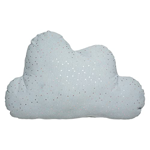 Atmosphera - Kinderkissen Berlingot Wolke - Baumwolle - blau - 45x28 cm - Blau von ATMOSPHERA CREATEUR D'INTERIEUR