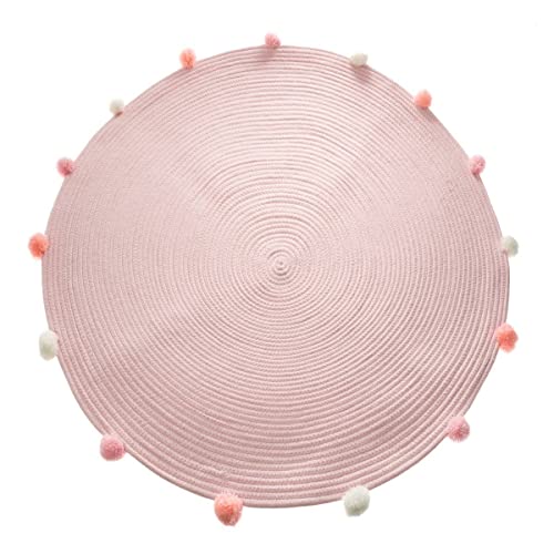 Kinderteppich Pompons - rosa D 90 cm - Rosa - Atmosphera créateur d'intérieur von ATMOSPHERA CREATEUR D'INTERIEUR