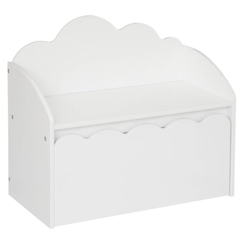 Kindertruhenbank Nuage - Holz - weiß - 60x30 cm - Weiß - Atmosphera créateur d'intérieur von ATMOSPHERA CREATEUR D'INTERIEUR
