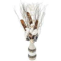 Atmosphera - Kunstblumengesteck Vase Weide H50cm - Grau von ATMOSPHERA