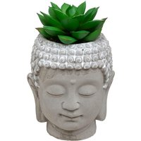 Kunstpflanze Buddha Zementtopf H12,5cm - Model 2 von ATMOSPHERA