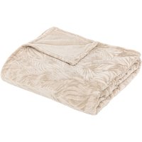Kuscheldecke mit Blattmuster ryo, 180 x 230 cm von ATMOSPHERA