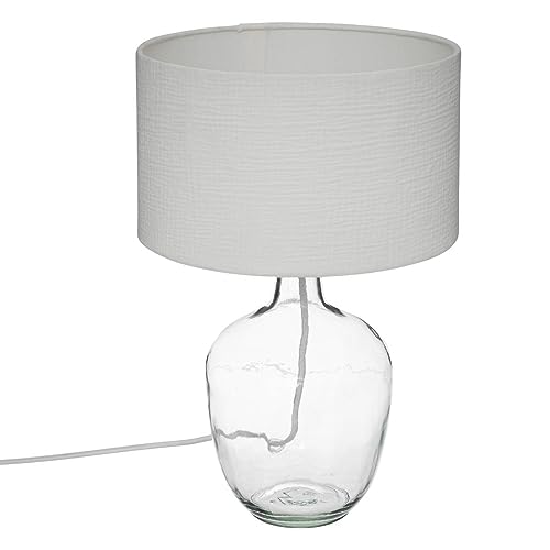 Lampe aus Baumwolle, Höhe 43,5 cm, Weiß – Atmosphera Designer Innen von ATMOSPHERA CREATEUR D'INTERIEUR