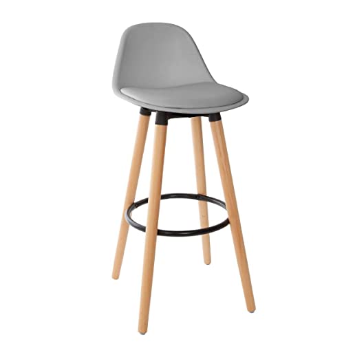 Atmosphera - Barhocker Maxon grau - Grau von ATMOSPHERA CREATEUR D'INTERIEUR