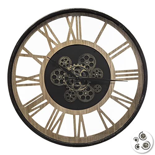 ATMOSPHERA CREATEUR D'INTERIEUR Wanduhr Paul – Metall & Holz D57 cm – Atmosphäre für den Innenbereich ATMOSPHERA CREATEUR D'INTERIEUR Wanduhr Paul – Metall & Holz D57 cm – Atmosphäre für den Innenbereich von ATMOSPHERA CREATEUR D'INTERIEUR
