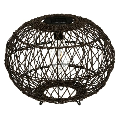 ATMOSPHERA CREATEUR D'INTERIEUR Solar-Kugellampe, Schwarz, D 31 cm, Eisen, Polypropylen, LED, 8 Stunden Laufzeit, Batteriebetrieben von ATMOSPHERA
