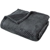 Plaid Strass 125x150cm - Dunkelgrau von ATMOSPHERA