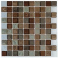 Quadratischer Fliesenaufkleber - Braun von ATMOSPHERA