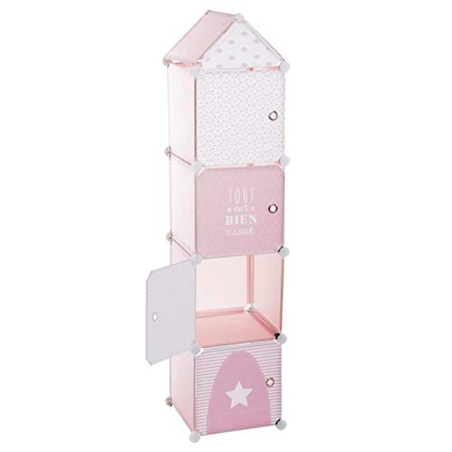 Atmosphera - Kinder Aufbewahrungsboxen Colonne - rosa 34 × 139 cm - Rosa von ATMOSPHERA CREATEUR D'INTERIEUR