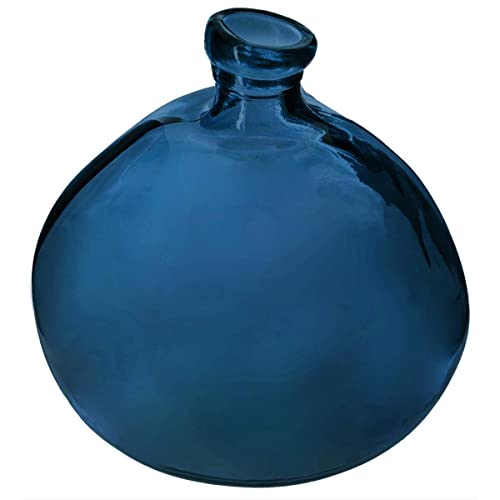Atmosphera - Runde Vase - recyceltes Glas - sturmblau - D45 cm - Blau von ATMOSPHERA CREATEUR D'INTERIEUR