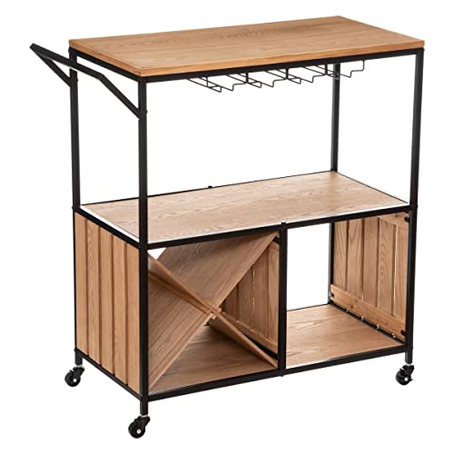 Bakos Atmosphera Servierwagen, Holz und Metall, Natur von ATMOSPHERA CREATEUR D'INTERIEUR