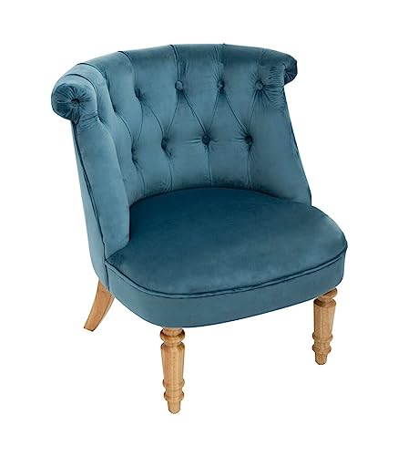 Sessel Sixtine blau - Samt - Blau - Atmosphera créateur d'intérieur von ATMOSPHERA CREATEUR D'INTERIEUR