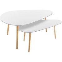 Atmosphera Créateur D'intérieur - Set aus 2 Couchtischen Mileo weiß Atmosphera Créateur D'intérieur - Set aus 2 Couchtischen Mileo weiß von ATMOSPHERA
