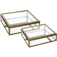 Set aus 2 Schmuckkästchen Spirit - Glas und Metall - goldfarb. Atmosphera créateur d'intérieur von ATMOSPHERA