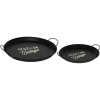 Set aus 2 Tabletts Metall - D.39 -5/50 cm - Atmosphera créateur d'intérieur von ATMOSPHERA