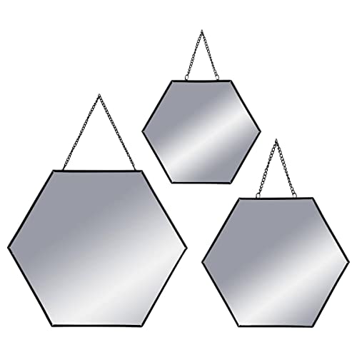 Atmosphera - Set aus 3 schwarzen Spiegeln - Schwarz von ATMOSPHERA CREATEUR D'INTERIEUR