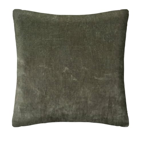 Atmosphera - Sitzkissen Otto Samt - khakigrün - 55x55 cm - Grüner Khaki von ATMOSPHERA CREATEUR D'INTERIEUR