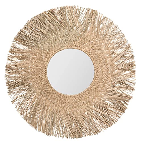 Atmosphera - Spiegel Ael - Schilfrohr D. 80 cm - Beige von ATMOSPHERA CREATEUR D'INTERIEUR