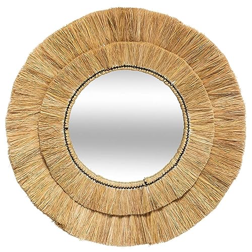 Atmosphera - Spiegel Safari - Bast D. 57 cm - Beige von ATMOSPHERA CREATEUR D'INTERIEUR