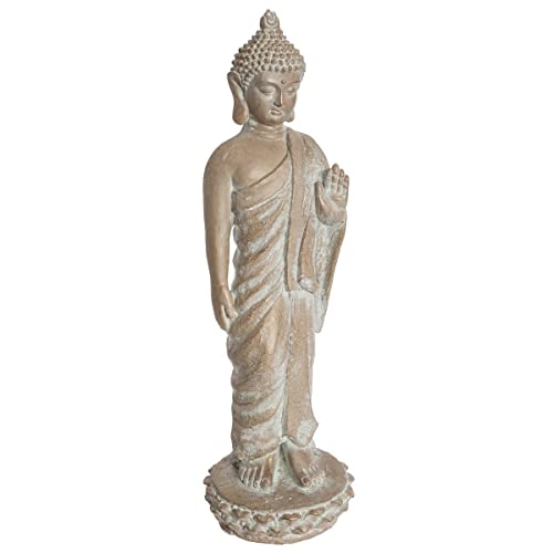 Statuette Buddha stehend H 74 cm - Beige - Atmosphera créateur d'intérieur von ATMOSPHERA CREATEUR D'INTERIEUR