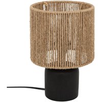 Atmosphera - Keramische Tischlampe koby mit geflochtenem Lampenschirm, 24 cm von ATMOSPHERA
