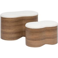 Atmosphera - Truhe Loe bouclette caramel 72x45x40,5cm créateur d'intérieur von ATMOSPHERA