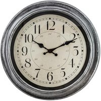 Atmosphera - Uhr Ilan mit Leisten D40cm - Grau von ATMOSPHERA