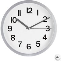 Uhr Loly aus Kunststoff D22cm - Grau von ATMOSPHERA