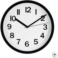 Uhr Loly aus Kunststoff D22cm - Schwarz von ATMOSPHERA