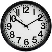 Uhr Remi abgerundeter Rand D22cm - Schwarz von ATMOSPHERA