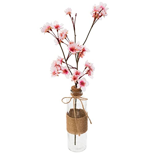 ATMOSPHERA CREATEUR D'INTERIEUR Générique Vase, künstliche Blume, Kirschbaum, Weiß/Rosa, 46 cm von ATMOSPHERA CREATEUR D'INTERIEUR