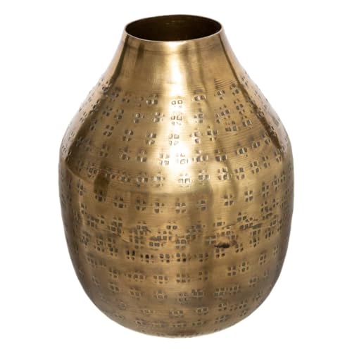 Atmosphera - Vase Oasis - gehämmertes Metall - goldfarben H. 15 cm - Model 3 Atmosphera - Vase Oasis - gehämmertes Metall - goldfarben H. 15 cm - Model 3 von ATMOSPHERA CREATEUR D'INTERIEUR