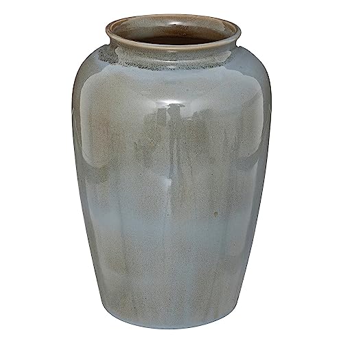 Atmosphera - Vase Seav Keramik - blau-grau - H29-5 cm - Blau von ATMOSPHERA CREATEUR D'INTERIEUR