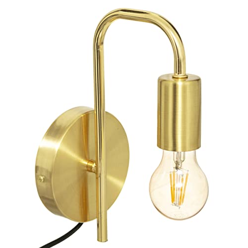 Atmosphera Wandleuchte Keli, Metall und Kupfer, Gold, D12 cm von ATMOSPHERA CREATEUR D'INTERIEUR