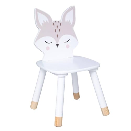 Atmosphera - Kinderstuhl Fuchs - weiß - Holz - Mehrfarbig von ATMOSPHERA CREATEUR D'INTERIEUR