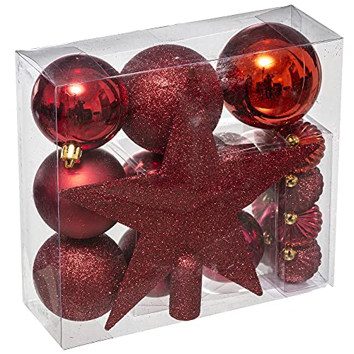 Weihnachtskugel-Set, 18-teilig, Rot von ATMOSPHERA CREATEUR D'INTERIEUR