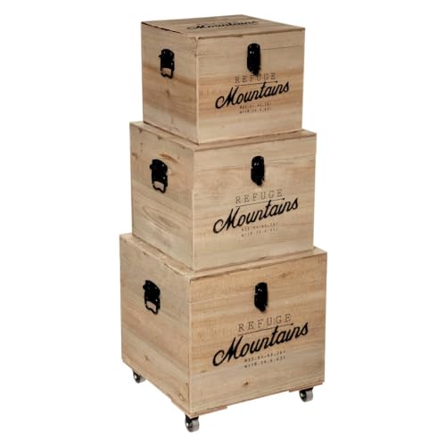 Wild Atmosphera Holzstämme 3er Set eckig braun von ATMOSPHERA CREATEUR D'INTERIEUR